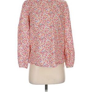 J. Crew Colorful Floral Print Blouse